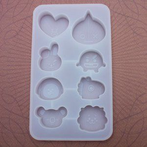BTS Line BT21 Silicone Mold Resin Chocolate Ice Soap Clay